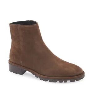 Stuart Weitzman Women's Brown Maelie Suede Ankle Bootie